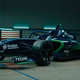 A two-seat electric race car, which looks similar to a Formula E car